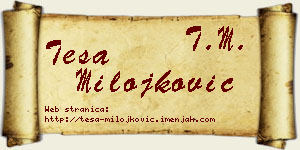 Teša Milojković vizit kartica